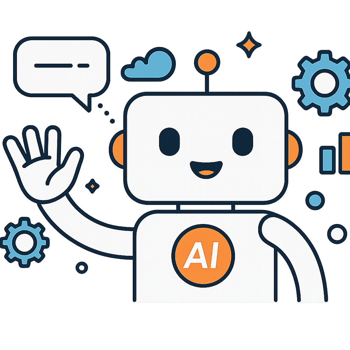 フレンドリーなAIロボット